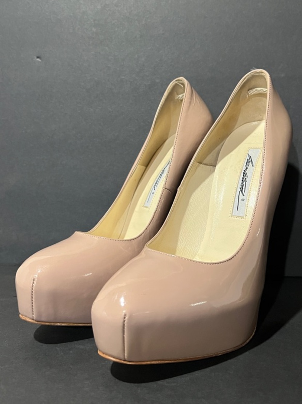 Brian Atwood Nude Platform Pumps
